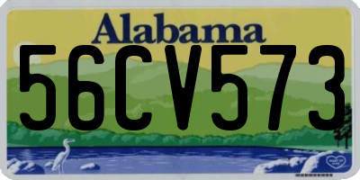 AL license plate 56CV573