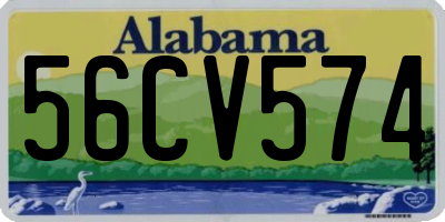 AL license plate 56CV574