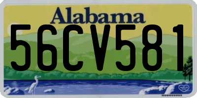 AL license plate 56CV581