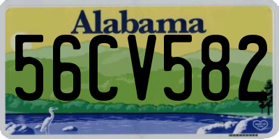 AL license plate 56CV582