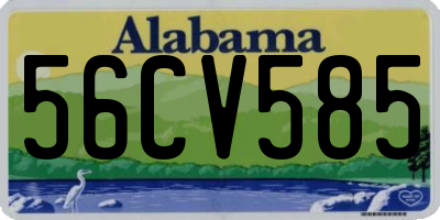 AL license plate 56CV585
