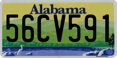 AL license plate 56CV591