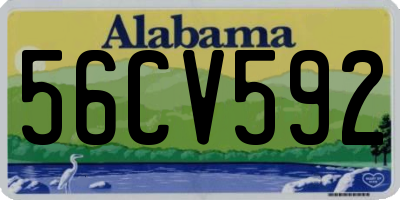 AL license plate 56CV592