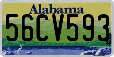 AL license plate 56CV593
