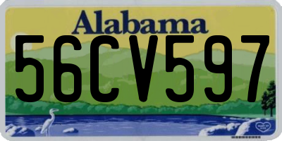 AL license plate 56CV597