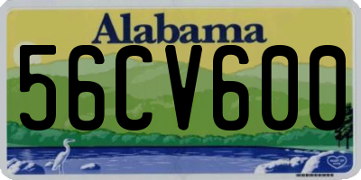 AL license plate 56CV600