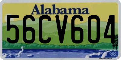 AL license plate 56CV604