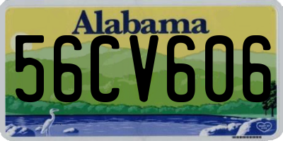 AL license plate 56CV606