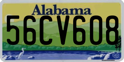 AL license plate 56CV608