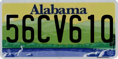 AL license plate 56CV610