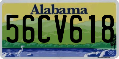 AL license plate 56CV618