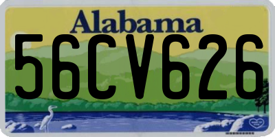 AL license plate 56CV626