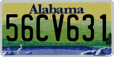 AL license plate 56CV631