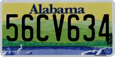 AL license plate 56CV634
