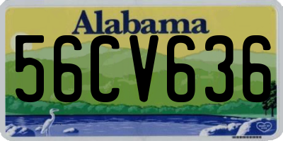 AL license plate 56CV636