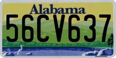 AL license plate 56CV637