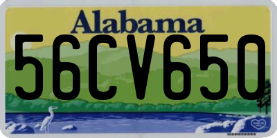 AL license plate 56CV650