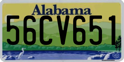 AL license plate 56CV651