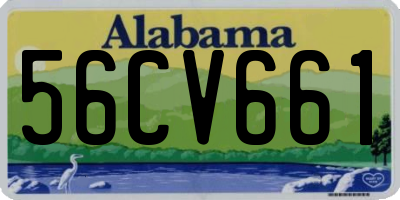 AL license plate 56CV661