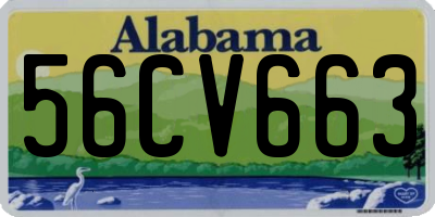AL license plate 56CV663