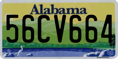 AL license plate 56CV664