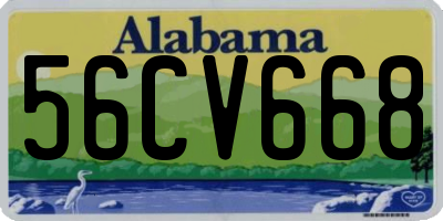 AL license plate 56CV668