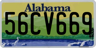 AL license plate 56CV669