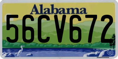 AL license plate 56CV672