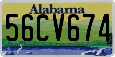 AL license plate 56CV674