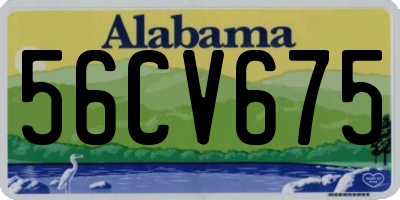 AL license plate 56CV675