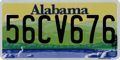 AL license plate 56CV676
