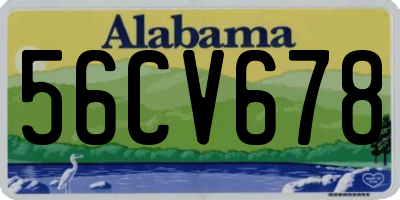 AL license plate 56CV678