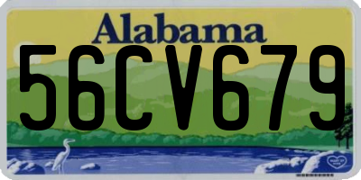 AL license plate 56CV679