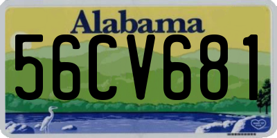 AL license plate 56CV681