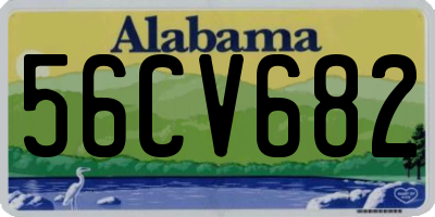 AL license plate 56CV682