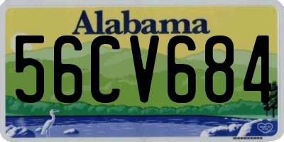 AL license plate 56CV684