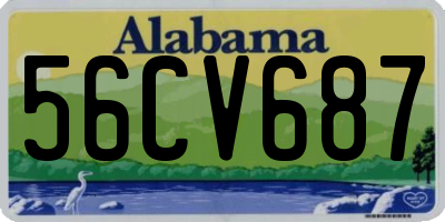 AL license plate 56CV687