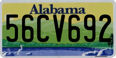 AL license plate 56CV692