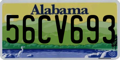 AL license plate 56CV693