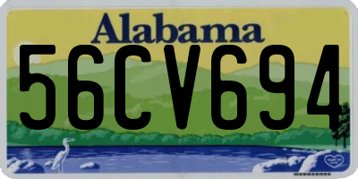 AL license plate 56CV694