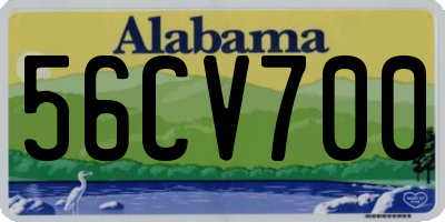 AL license plate 56CV700