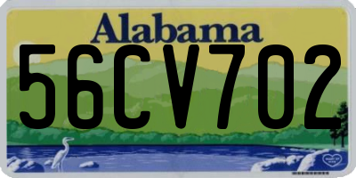 AL license plate 56CV702