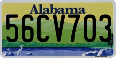 AL license plate 56CV703