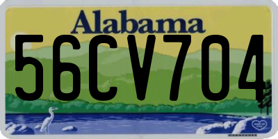 AL license plate 56CV704