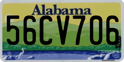 AL license plate 56CV706