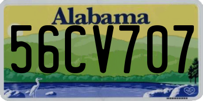 AL license plate 56CV707
