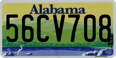 AL license plate 56CV708