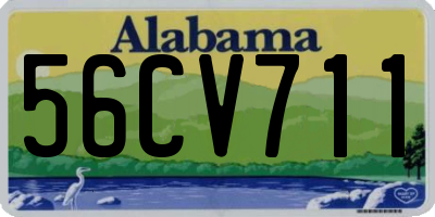 AL license plate 56CV711