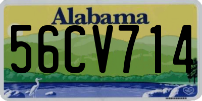 AL license plate 56CV714