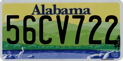 AL license plate 56CV722